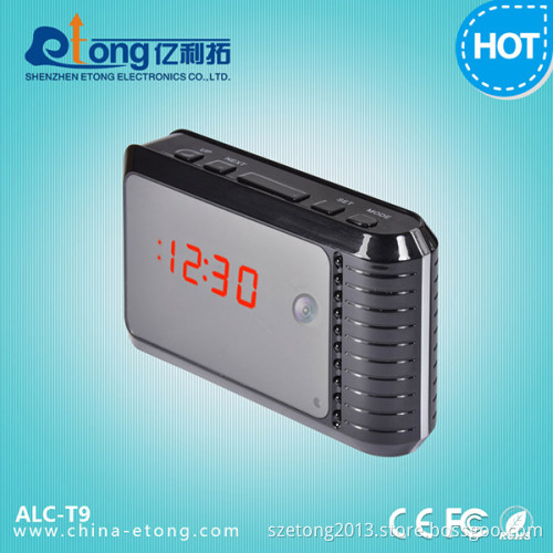 Battery Powered Alarm Clock IR Night Vision Home Security WiFi IP CCTV Camera